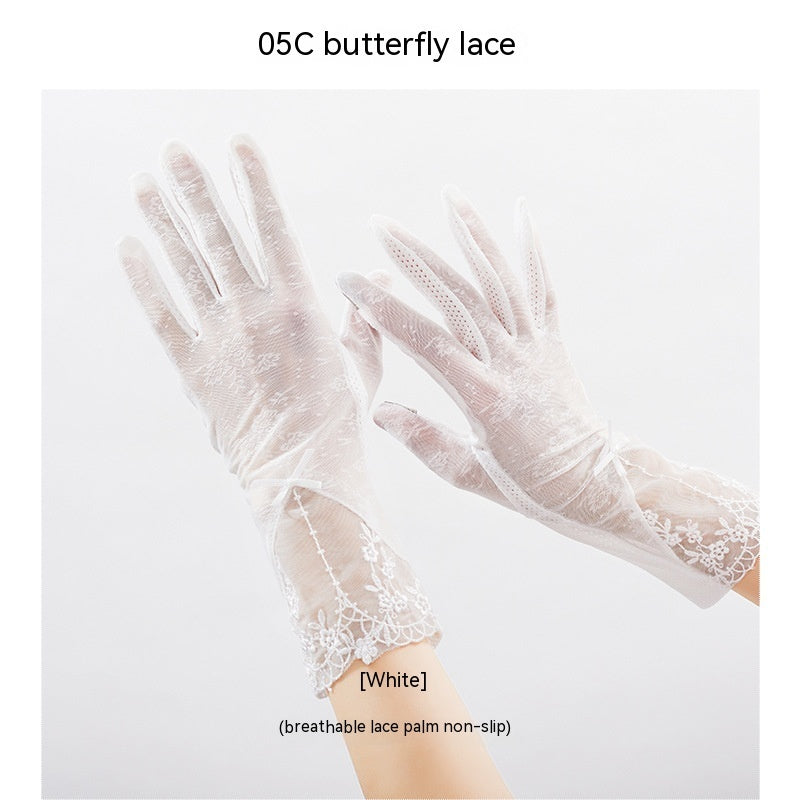 Lightweight Breathable Lace Sun Protection Gloves Limorista