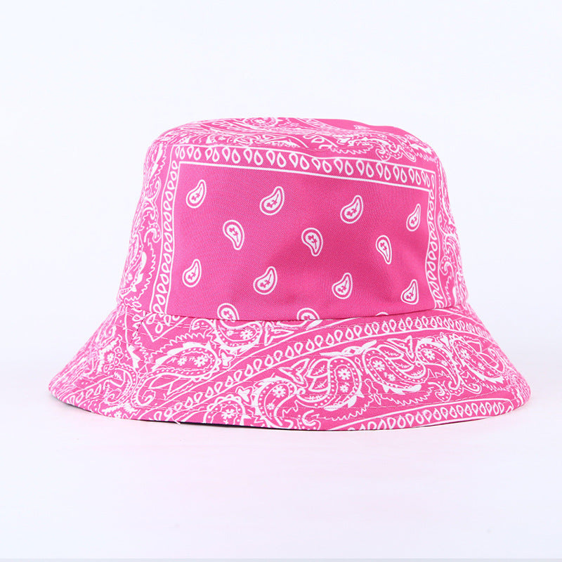 Cashew Full Print Double-sided Fisherman Outdoor Sunshade Sports And Leisure Basin Hat Limorista